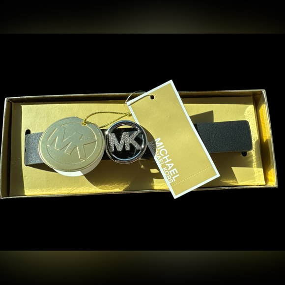 Michael Kors Accessories - Michael Kors Black Belt with Gold and Silver Accents